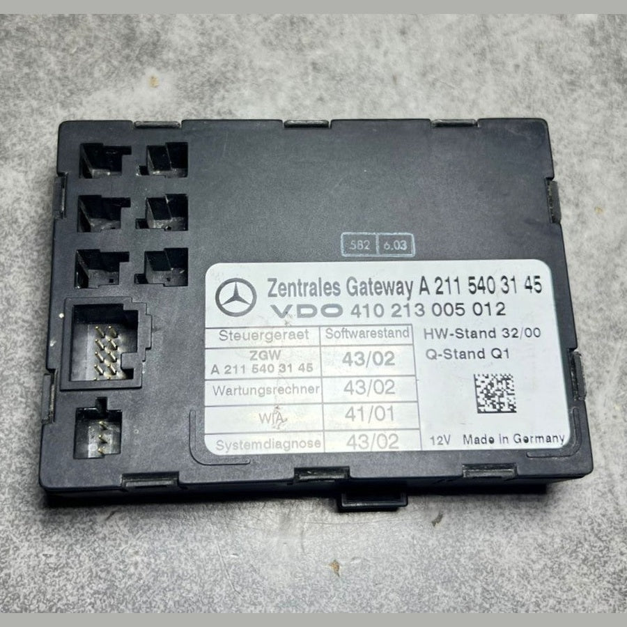 03-09 Mercedes W211 E-Class E320 Central Gateway Control Module A211 5403145 OEM