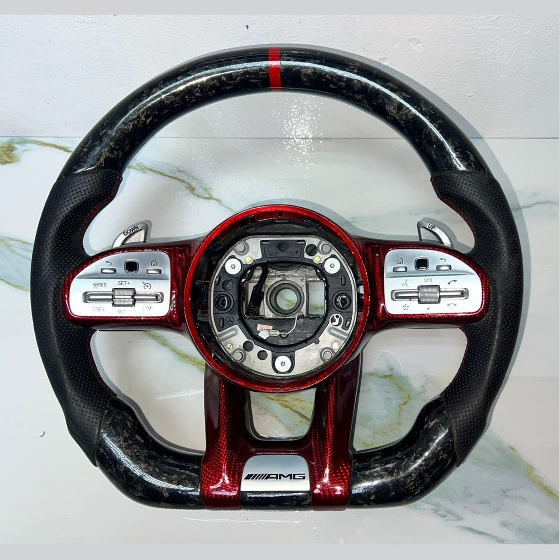 Mercedes W205 AMG Steering Wheel Multi Function Sport Assembly W \ Paddle Shifts
