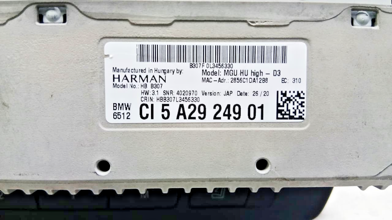 BMW 3 SERIES G21 2020 HARMAN RADIO RECIEVER HIGH 3 HEADUNIT CI 5A29249