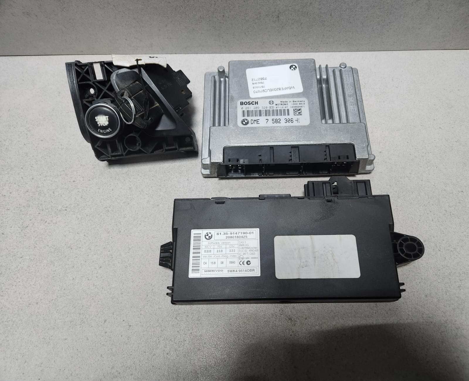 2006-2009 BMW X5 4.8I Engine Control Unit 7582306 N62N ECU SET RHD