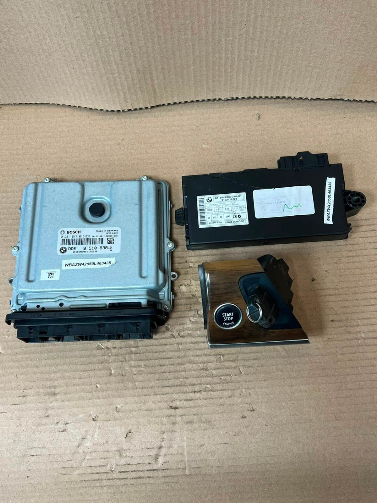 2010 BMW X5 E70 LCI 30DX N57 Engine Control Unit ECU SET DDE+CAS3+1KEY 8510838