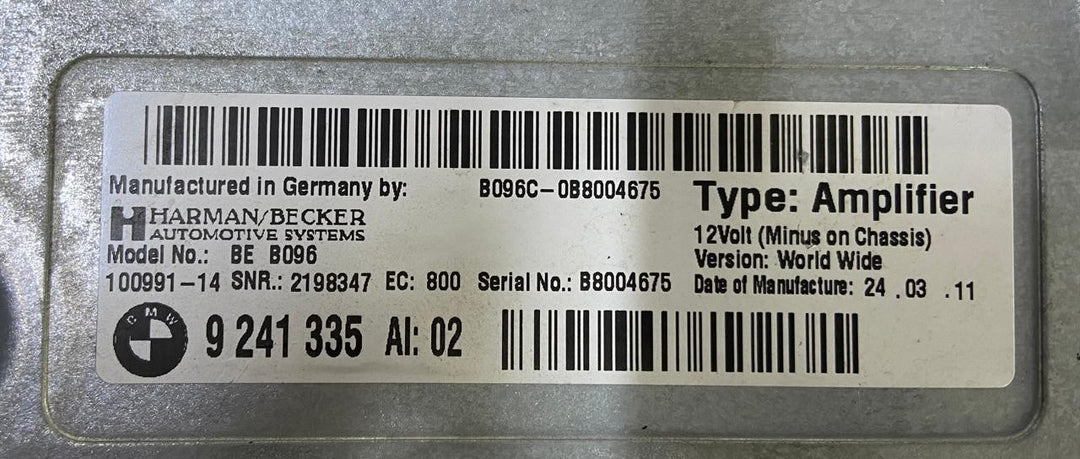 OEM BMW 5 Series F10 F11 530d HI-Fi HARMAN/BECKER Sound Audio Amplifier 9241335