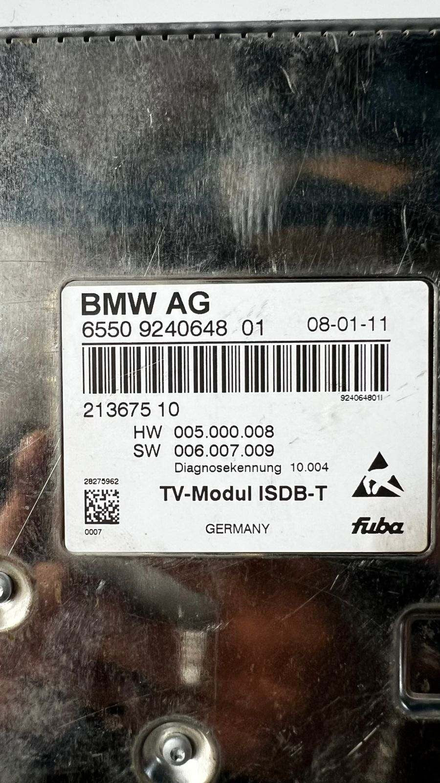 BMW 3' 4' 5' F10 F11 F30 F31 F32 F80 M3  Tv Module Isdb-T 9240648