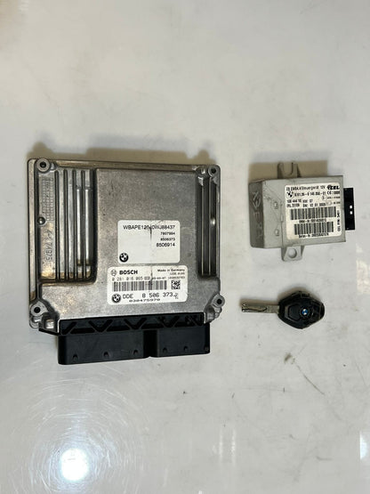 2008-2010 BMW X3 E83 N47 Engine Control Unit ECU SET DDE+ EWS+ 1KEY 8506373