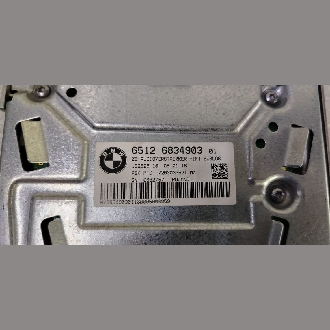 OEM BMW G30 F90 G32 HIFI AUDIO SYSTEM AMPLIFIER UNIT 6834903