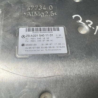 Mercedes W221 S-Class Front Fuse Relay Box SAM Control A221 5404650 A221 5401101