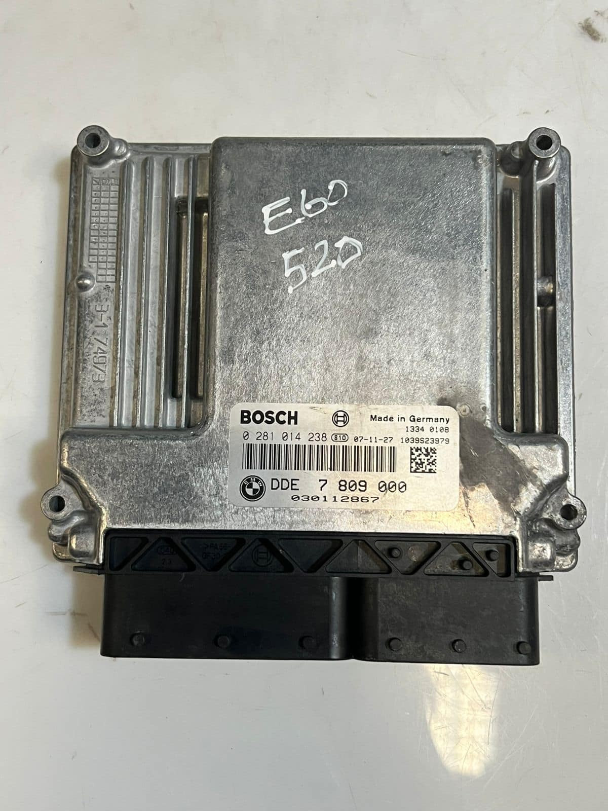 2007 BMW E60 520D N47 Engine Control Unit ECU SET DDE + CAS3 7809000 OEM