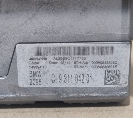 BMW 3 SERIES 2013 F02  AUDIO NAVIGATION HEADUNIT LDA [USED]  -3D20 - 9311042