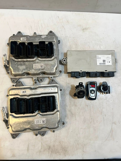 2013 BMW F01 LCI 750i N63N ECU Engine Control Module SET DME+CAS4+1KEY 7649828