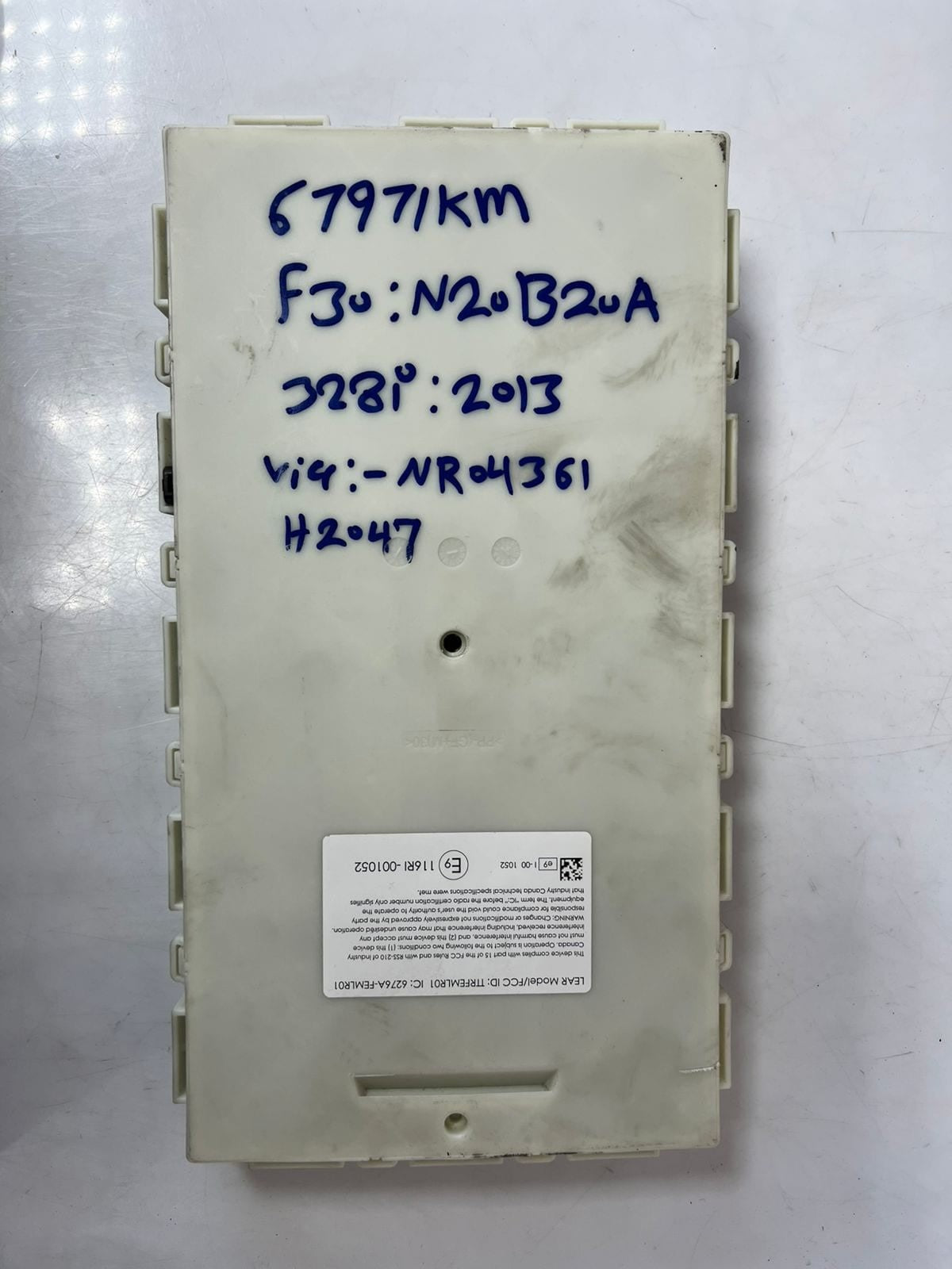 2013 BMW 328i F30 N20B20A Engine Control Unit ECU SET DME +FEM+ 1KEY 7649131 