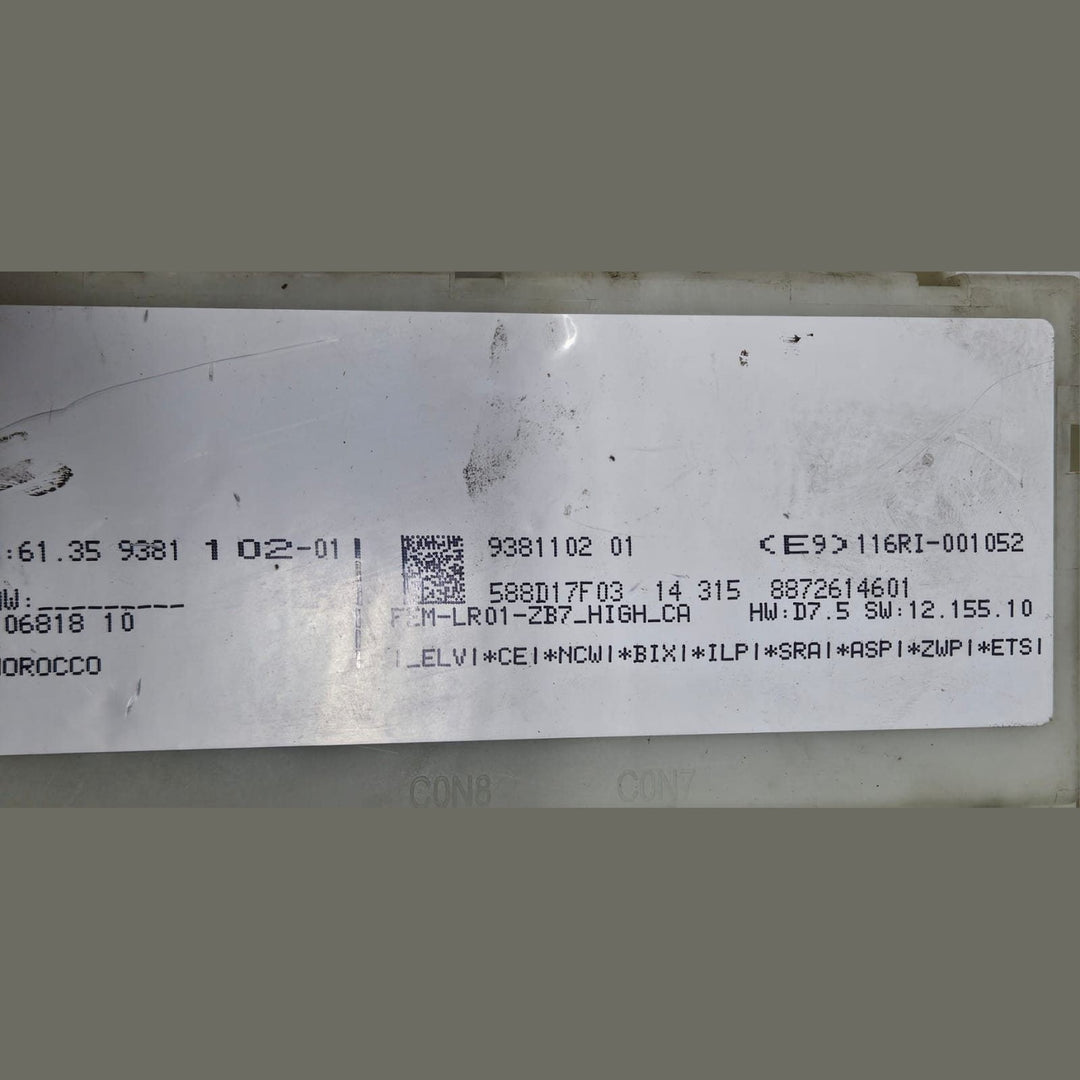 BMW F20 N13 FRONT ELECTRONIC FUSE RELAY DOMAIN BODY CONTROL MODULE 9381102