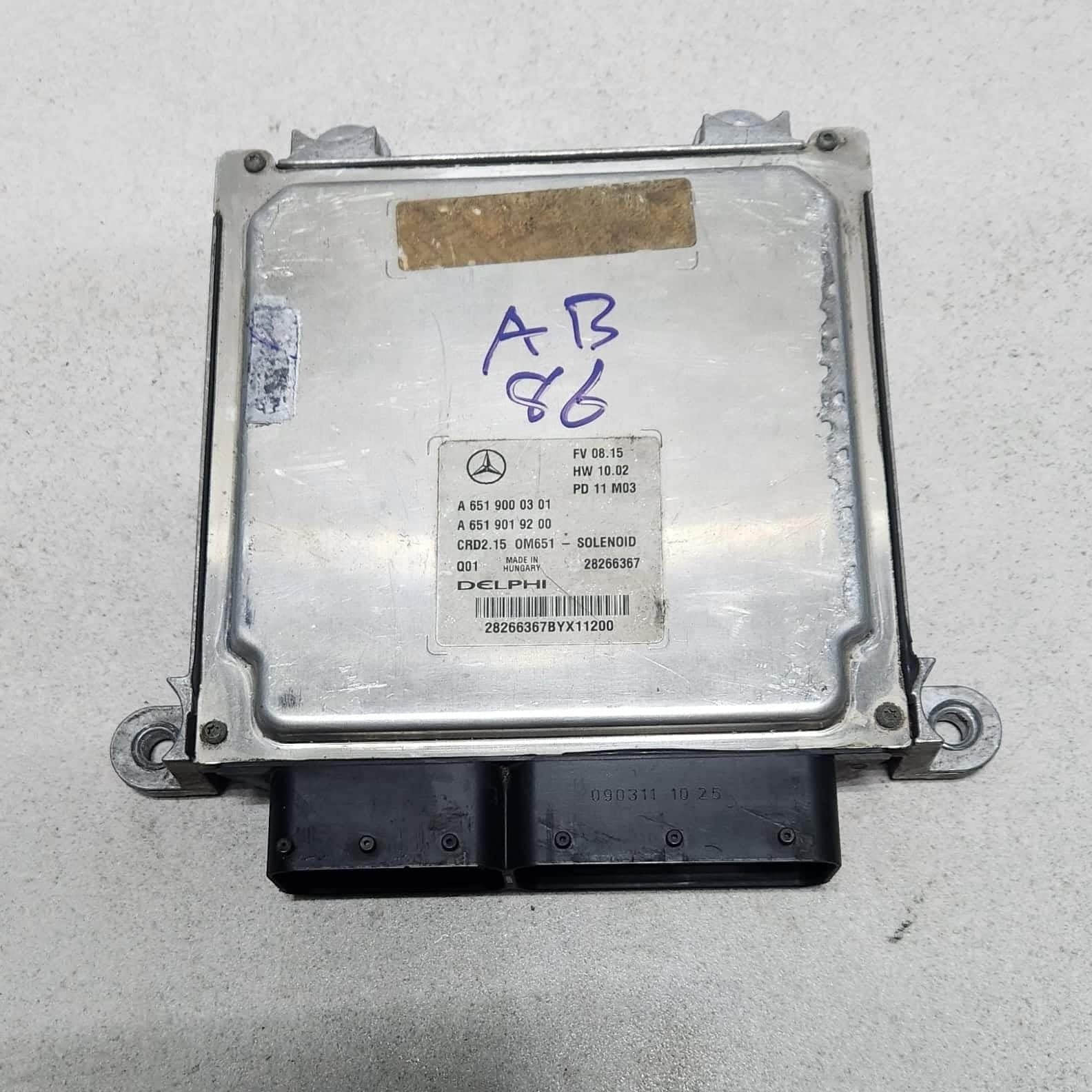 Benz Engine Control Unit A6519000301 OM651 diesel engines DELPHI