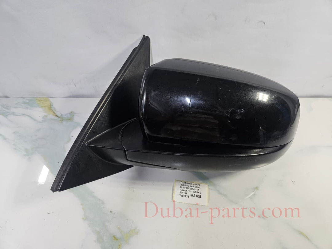 OEM BMW X5 E70 2006-13 Left Side Door Wing Mirror 3 Pin LH 7181175 RHD