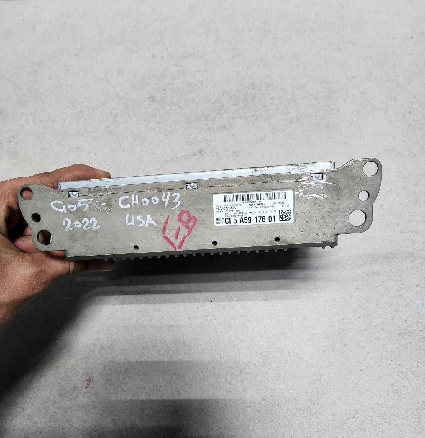 2022 BMW M340i Audio Radio Navigation Receiver Module 5A59176 M340i and 530i 