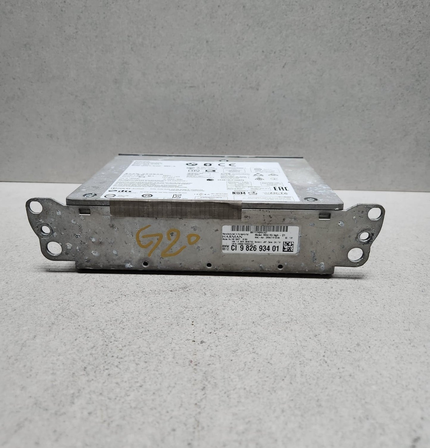 BMW G20 330E 2020 HEAD UNIT 9826934 NAVIGATION SYSTEM MGU-IL