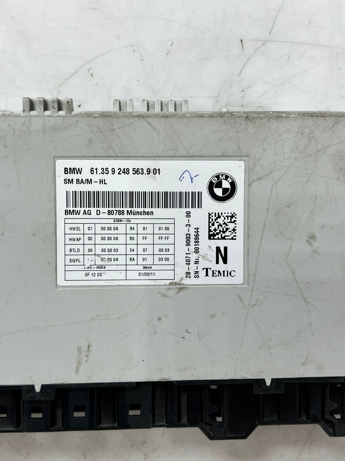 2011-2016 BMW 5' F10 535i 550i M5 F07 5 GT Seat Control Module 9248563 RHD OEM