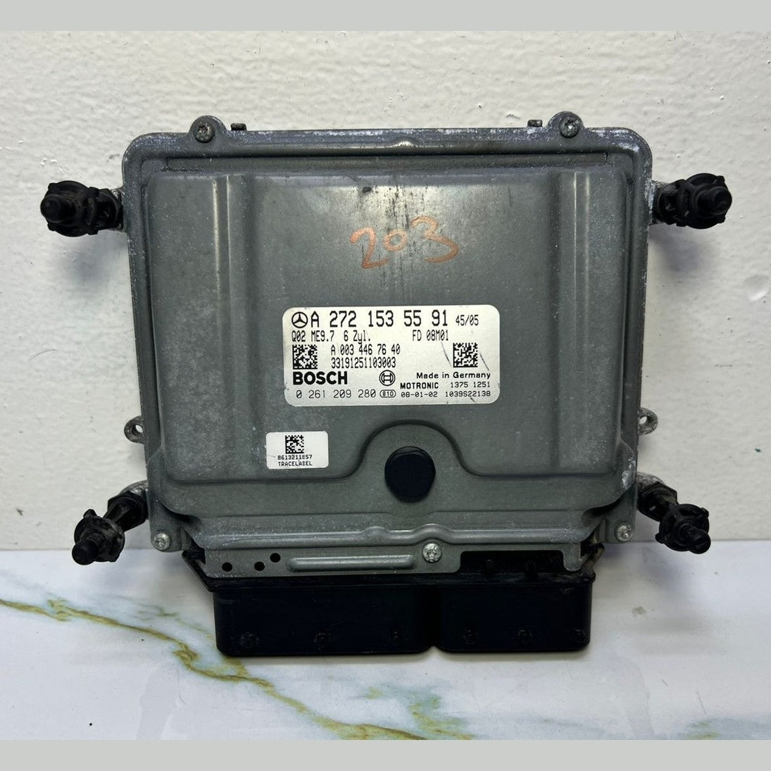 03-06 Mercedes W203 C-Class Engine Control Module Unit ECM ECU A272 1535591 OEM