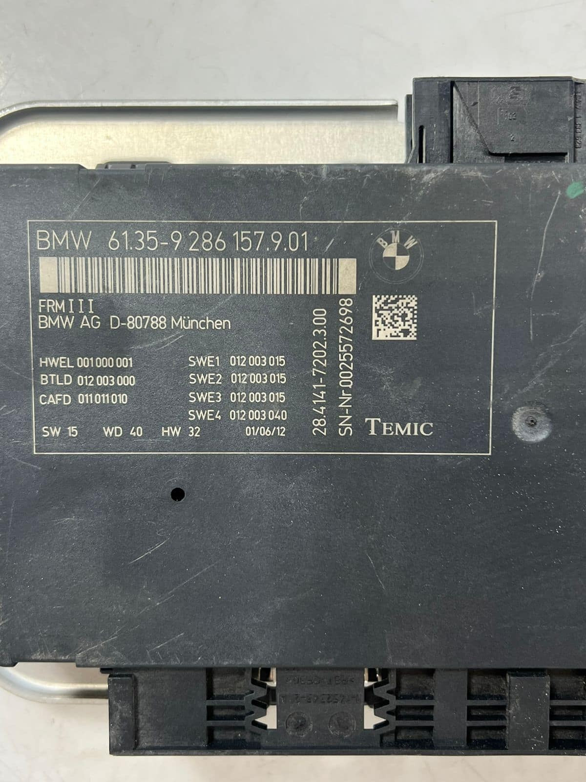 2011-2017 BMW X3 F25 X4 F26 FRM3 Footwell Light Control Module 9286157 OEM