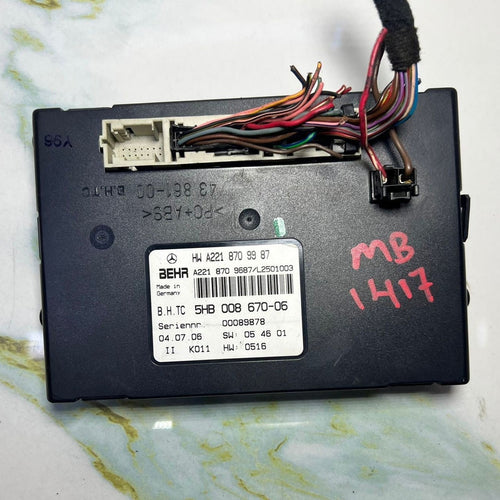 07-14 Mercedes W221 S550 CL550 AC A/C Heater Control Module A221 8709987 OEM