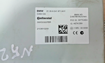 BMW X3 F25 CAS Anti-Theft Locking Control Module N52 OEM Keyless Ignition Unit