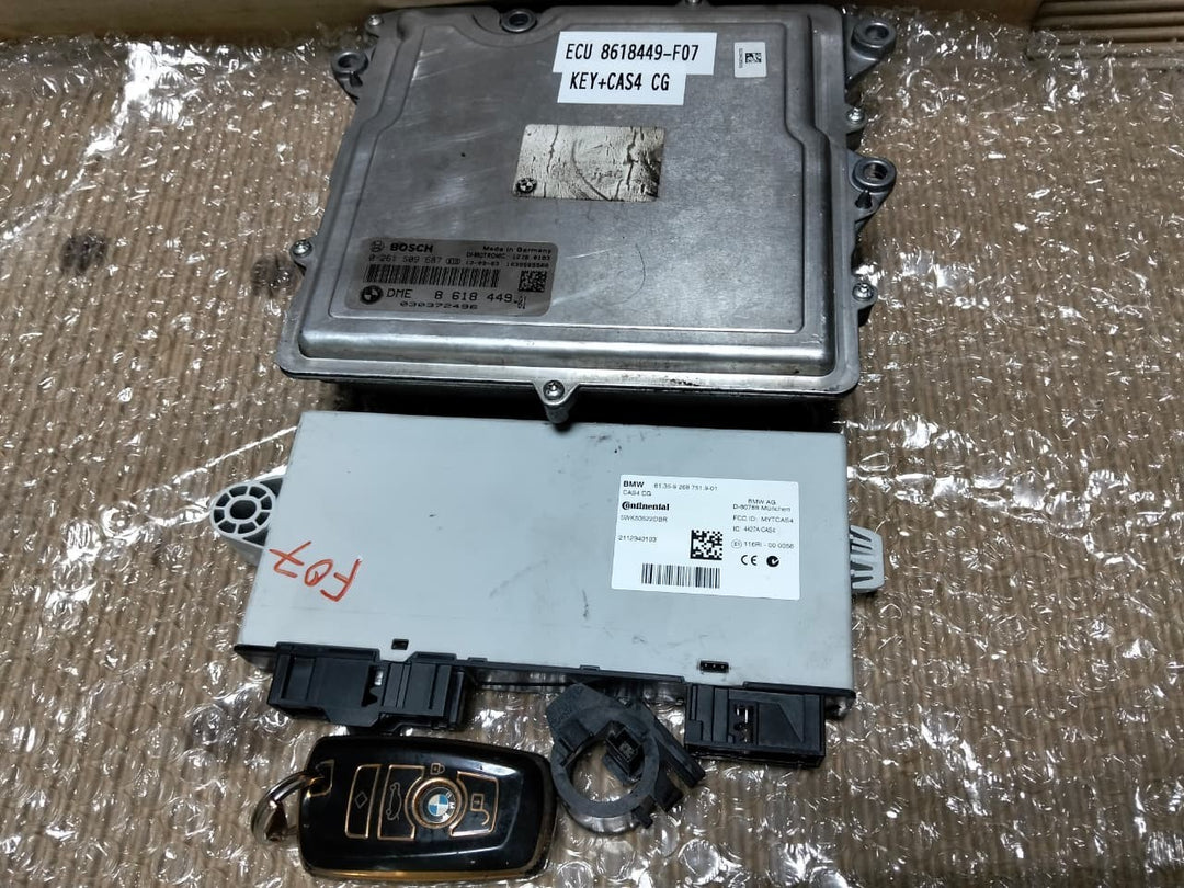 BMW F07 GT 3.0 N55B30A 2012 GASOLINE ENGINE CONTROL UNIT  ECU SET+KEY - 8618499