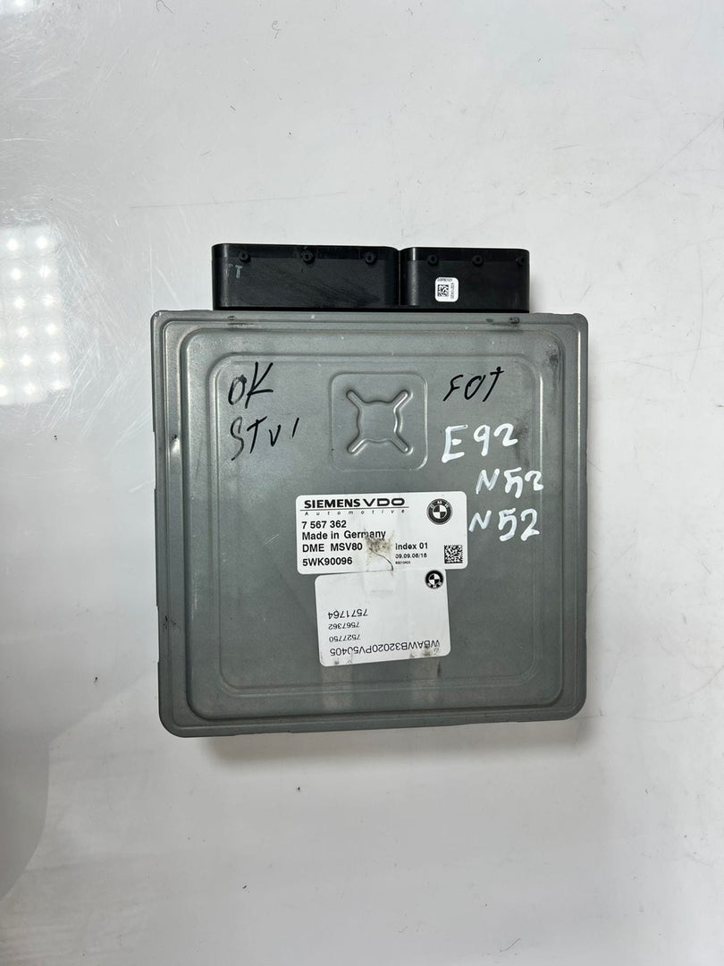07-11 BMW 328i E92 N52 2.5 Engine Control Module ECU DME+CAS3+NO KEY SET 7567362