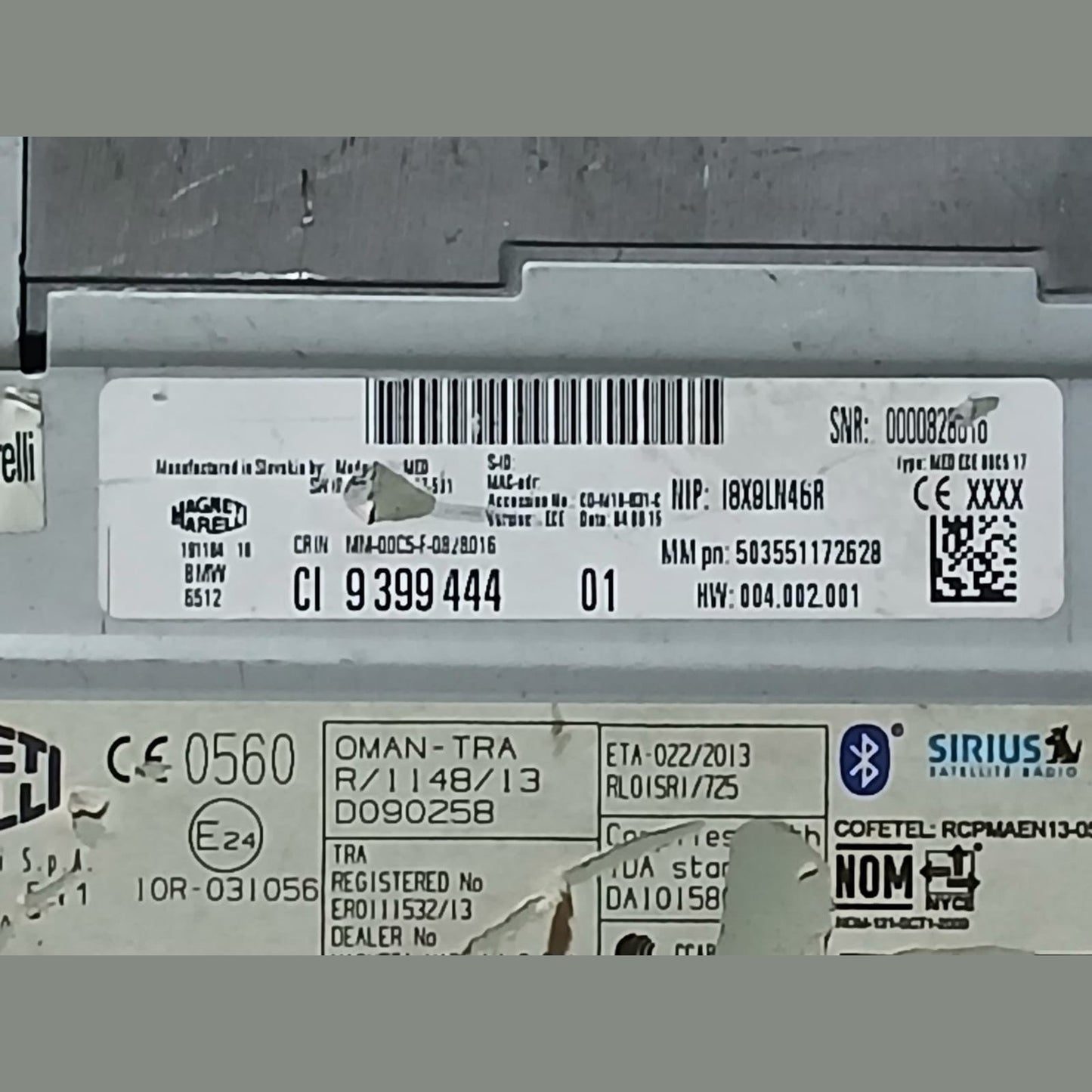 BMW F01 F10 F11 F20 F30 F31 F32 F45 F48 F07 F56 CD HEAD UNIT NAVIGATION 9399444