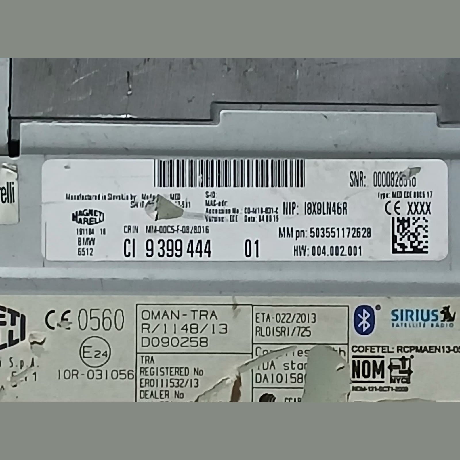 BMW F01 F10 F11 F20 F30 F31 F32 F45 F48 F07 F56 CD HEAD UNIT NAVIGATION 9399444