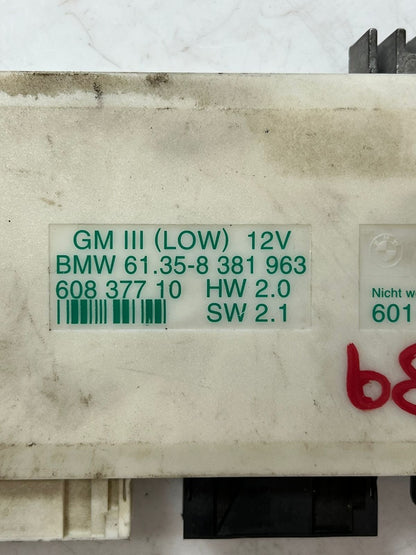 BMW 5 Series E39 GM III Body Control Module BCM 8381963 OEM