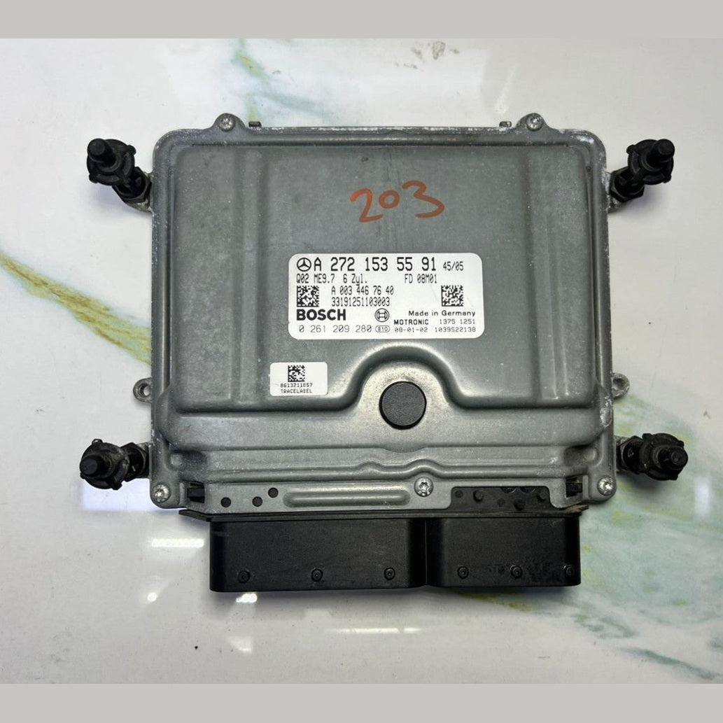 03-06 Mercedes W203 C-Class Engine Control Module Unit ECM ECU A272 1535591 OEM
