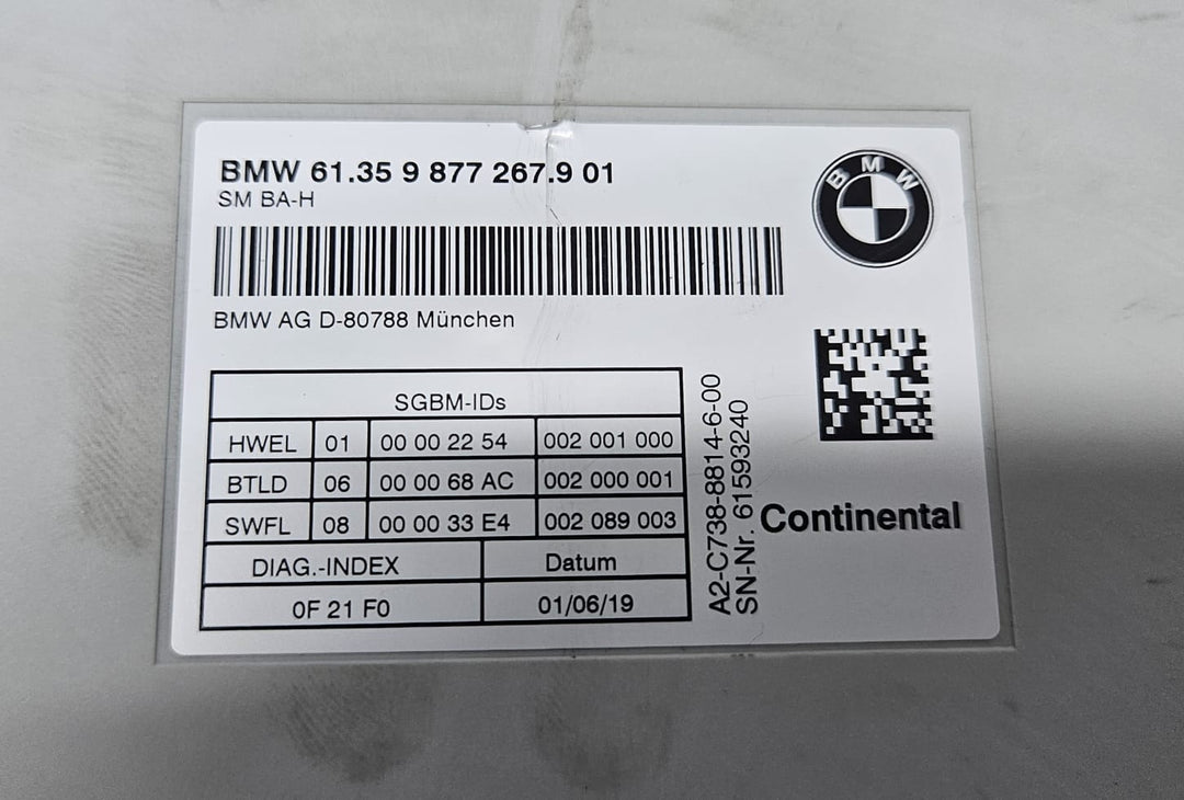 BMW G01, G02, G11, G12, G20, G22, G26 Seat Control Module 9877267 OEM