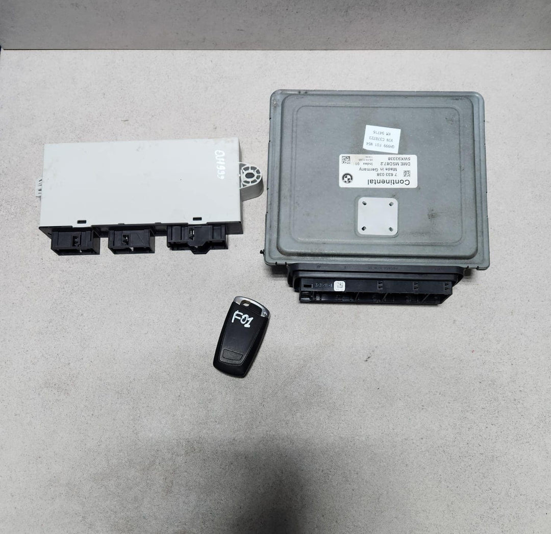 2007-2012 BMW F01 740i N54 RHD Engine Control Unit 7633038 ECU Set