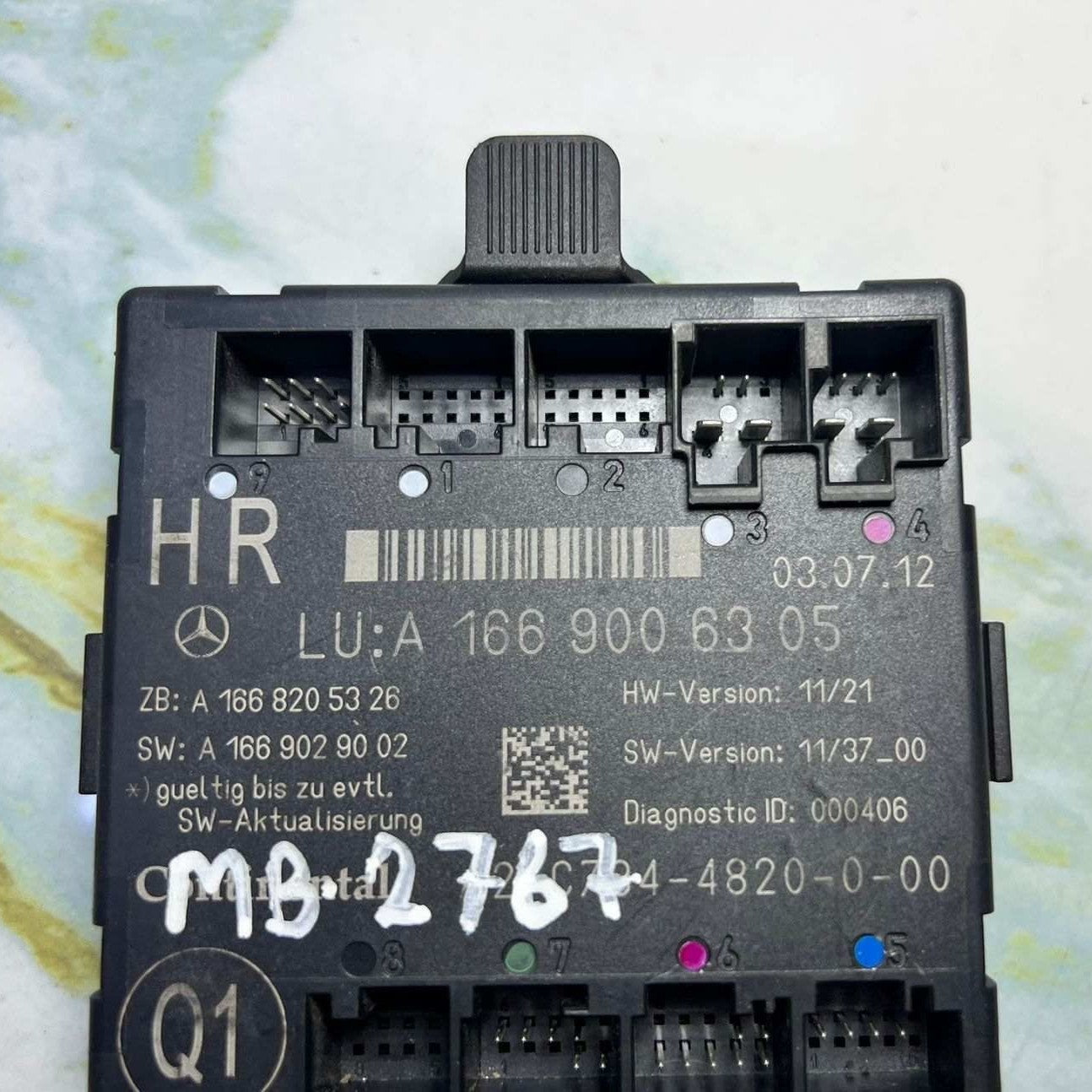 2013-2016 Mercedes-Benz GL450 Door Control Unit A 1669006305 X166 GL450 and W166