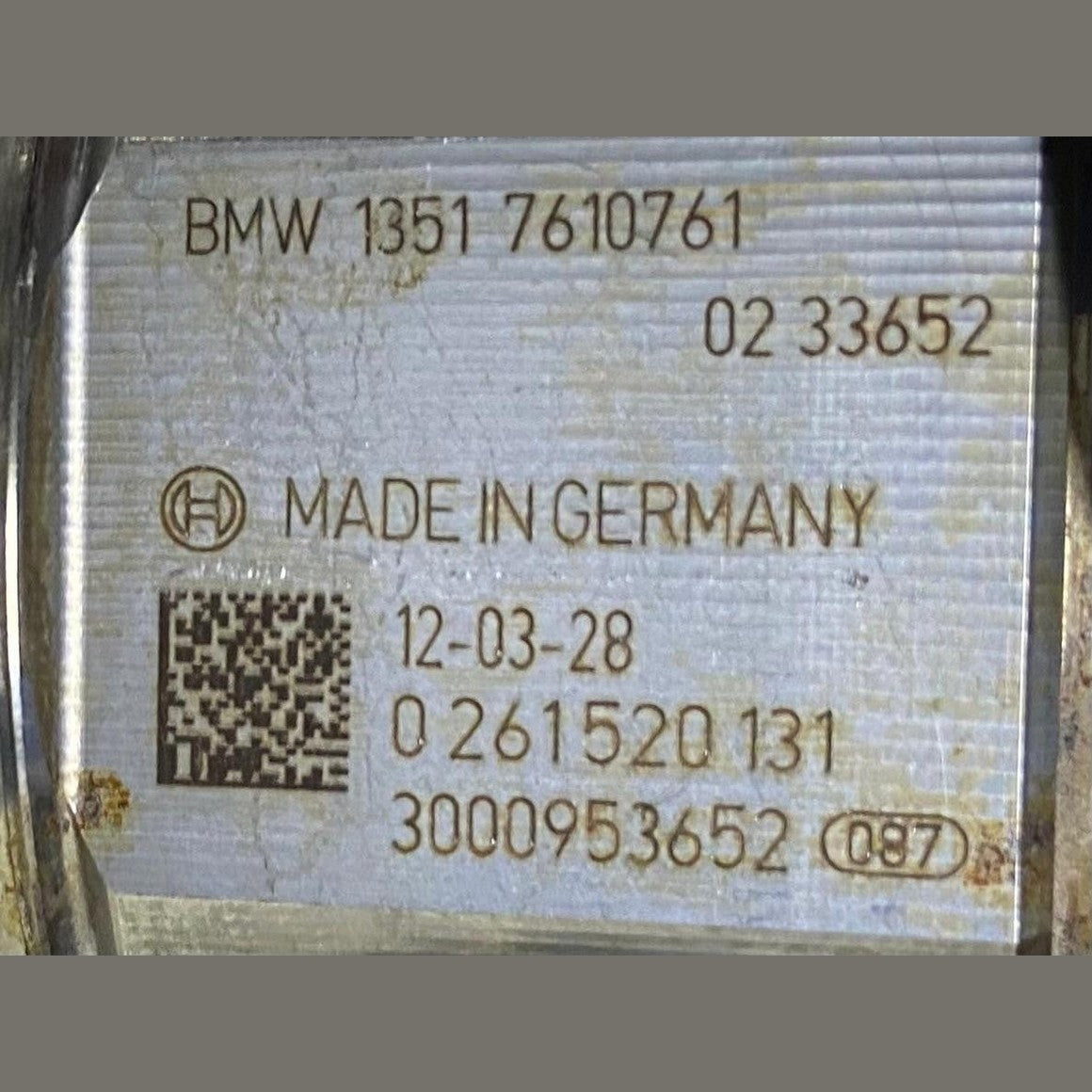 OEM BMW F20 F22 F11 Petrol N55 High Pressure Fuel Injection Pump 7610761 BOSCH