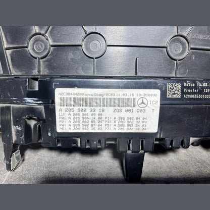 14-20 Mercedes-Benz W205 C-Class Instrument Cluster Speedometer A205 9003318 OEM