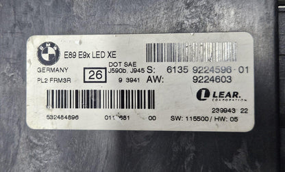 BMW E90, E91, E92, E93, E89 Footwell Light Control Module 9224596 OEM