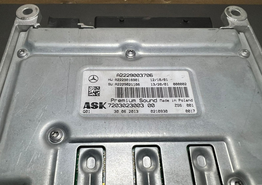 15-20 Mercedes W222 Burmester ASK Sound Amplifier Assembly A222 9003706 OEM