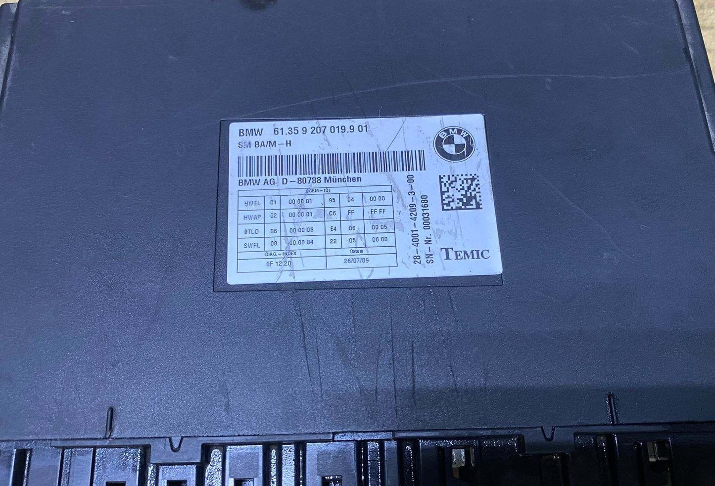 BMW Seat Control Module 9207019 7 Series F01 F02 F03 F04 F10