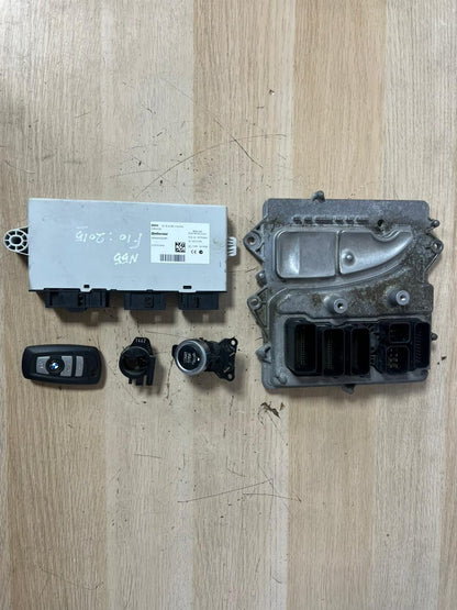 2015 BMW F10 N55 Active Hybrid Engine Control Unit ECU SET DME+CAS4+1KEY 7643066