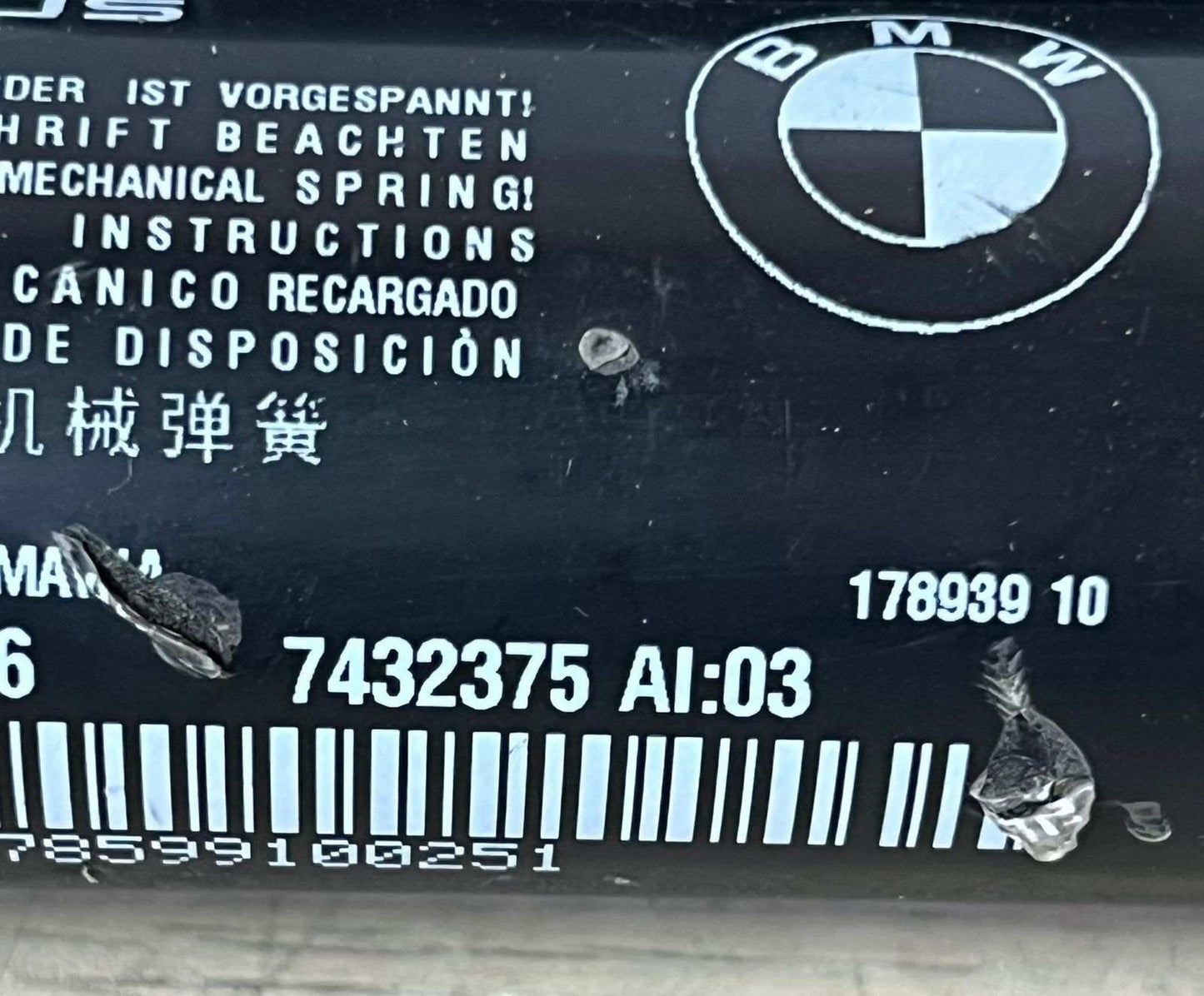 BMW 4 Series F36 Gran Coupe Tailgate Spindle Drive 7432375