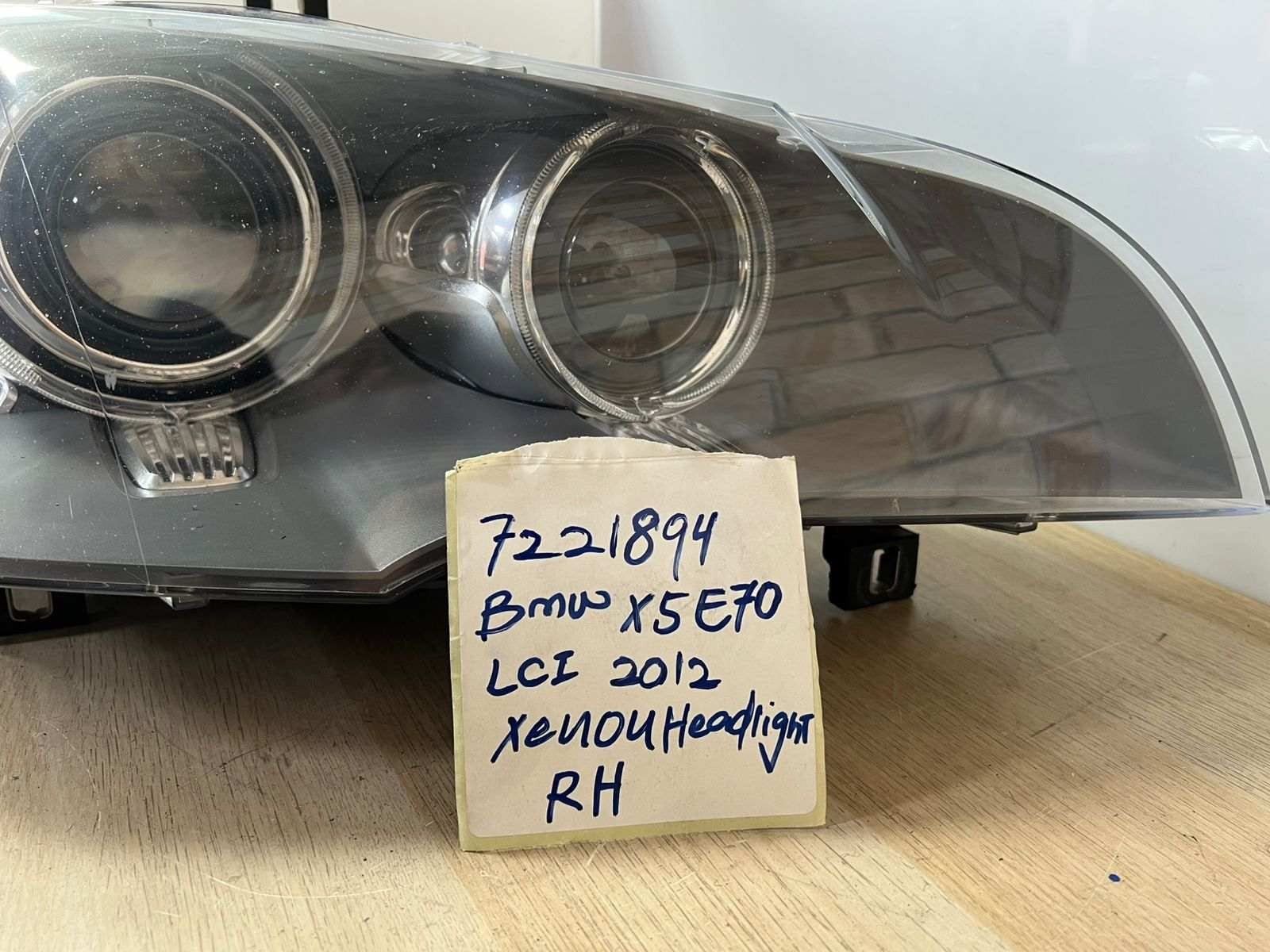 BMW X5 E70 HEADLIGHT XENON FRONT RIGHT DRIVER SIDE 7221894 2010