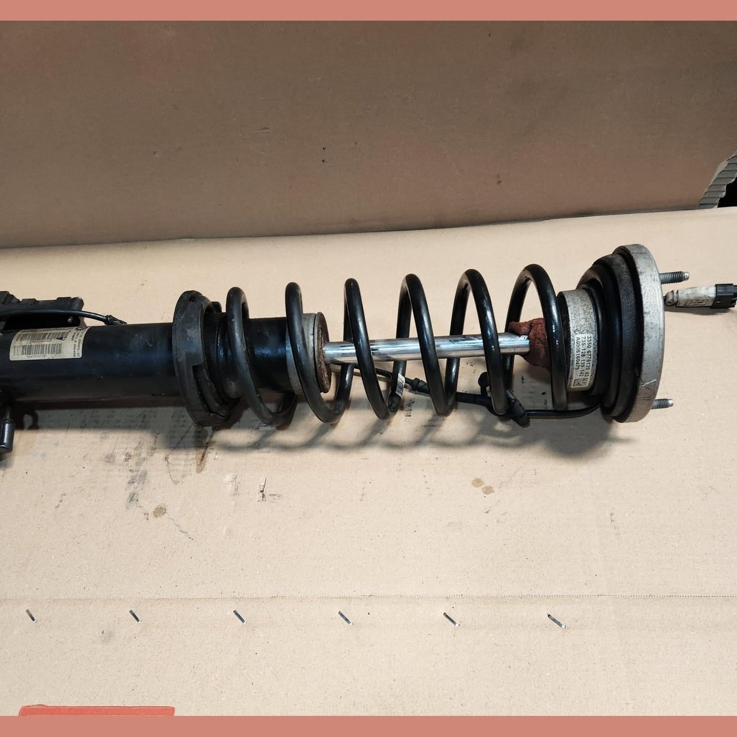 2009-2014 BMW 750i Rear Left Shock Absorber With Coil Spring 6791673 750i f02