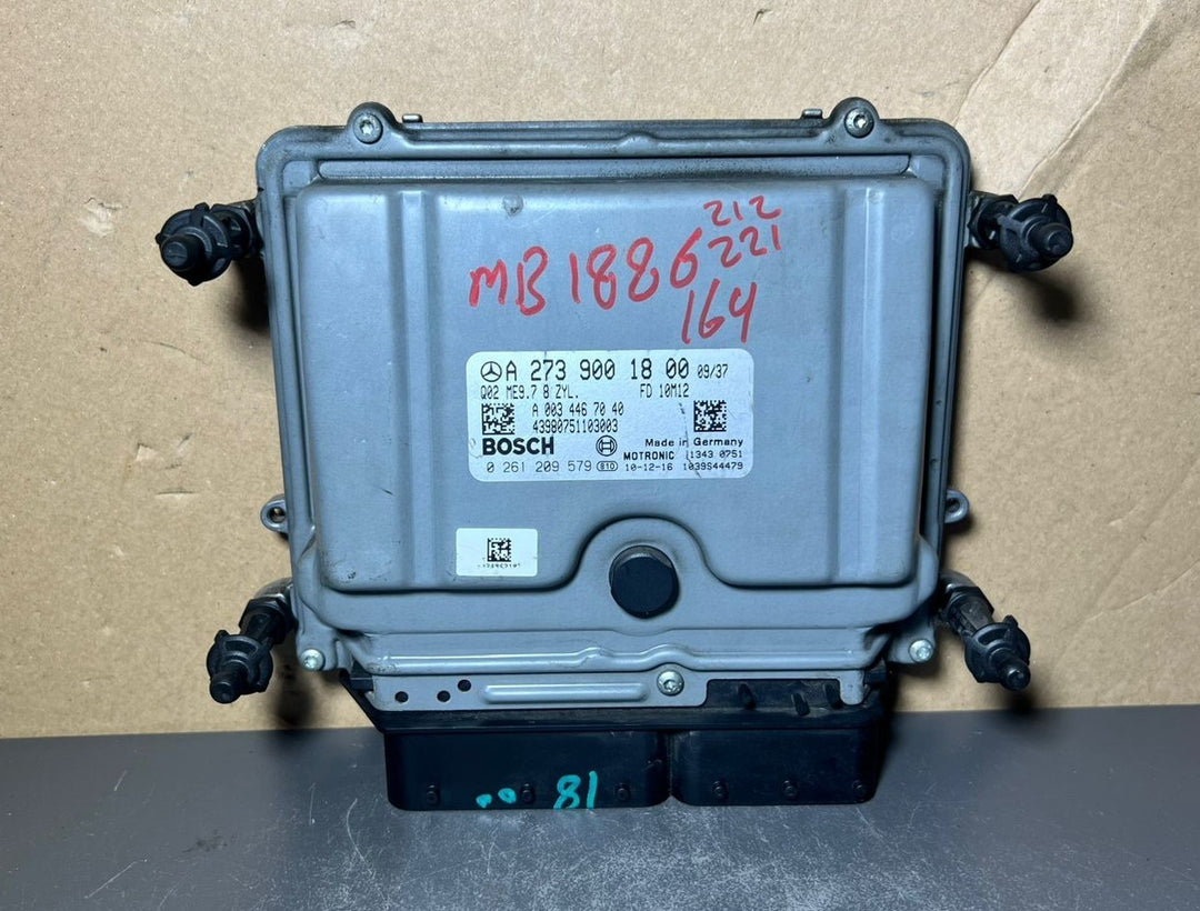 07-12 Mercedes W221 S-Class Engine Control Module Unit ECM ECU A273 9001800 OEM