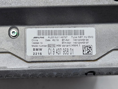 9437958-2019 BMW X2 F39 RHD Audio DVD Head Unit OEM