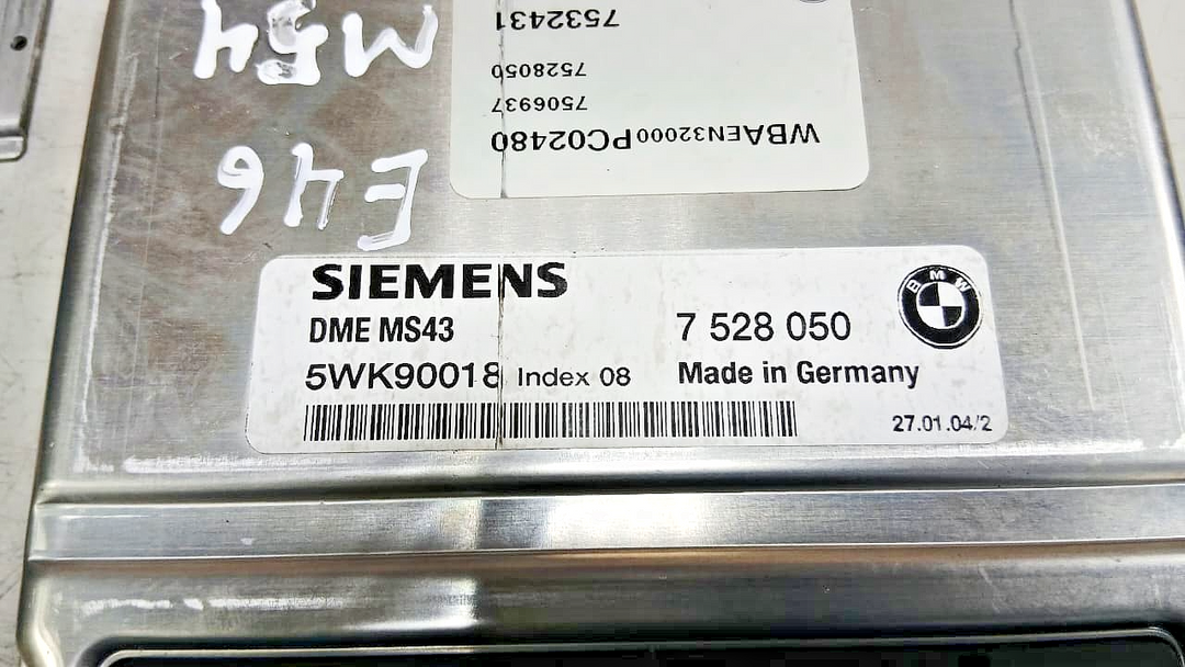 BMW 325i E46 2004 M54 ENGINE CONTROL UN IT ECU KIT DME MS43 7528050