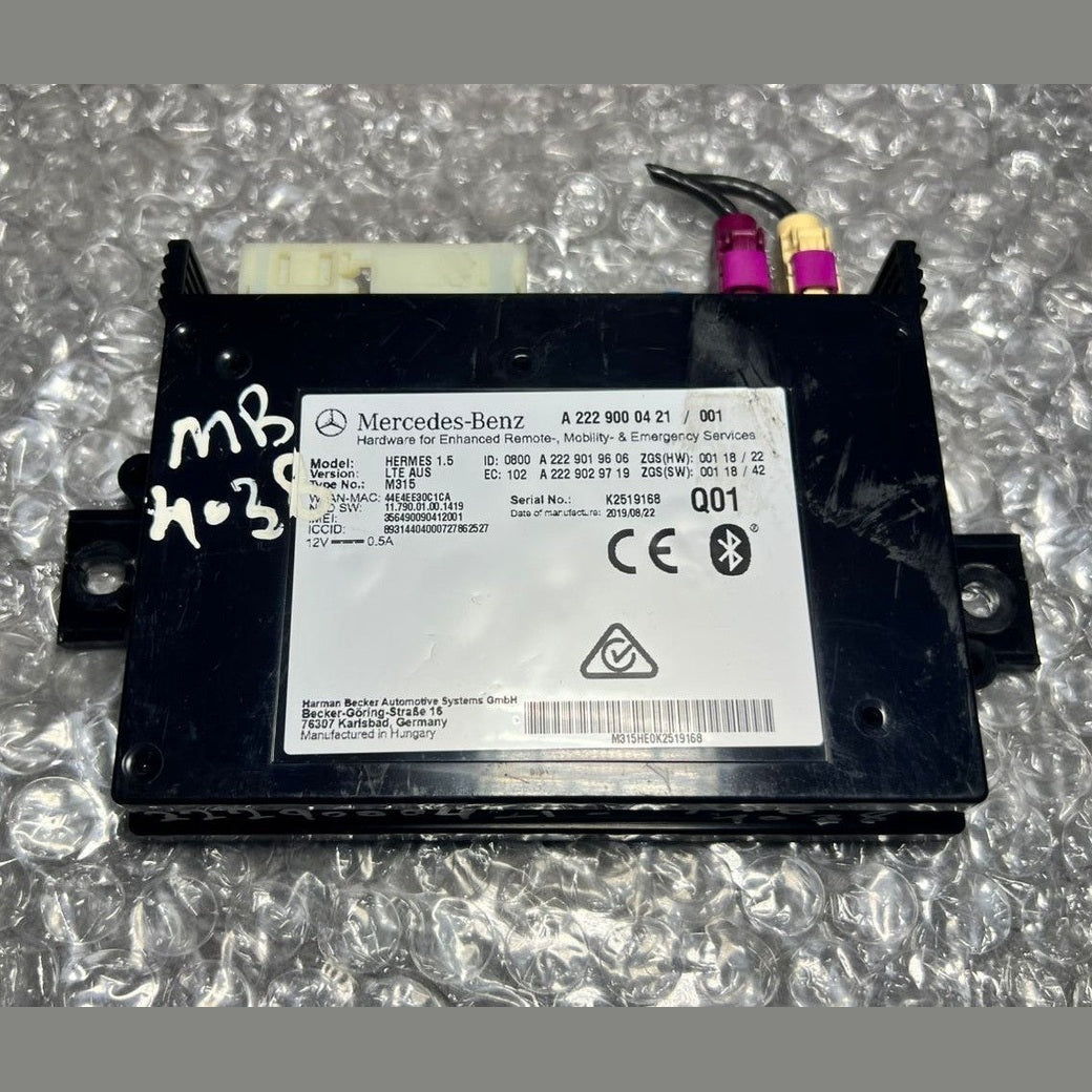 15-21 Mercedes-Benz W222 S-Class Bluetooth Telematics Module A222 9000421 OEM