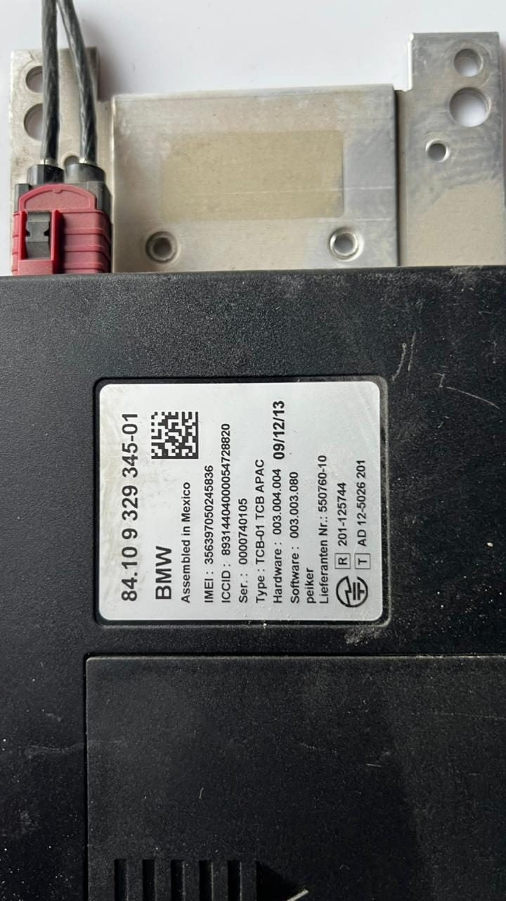 BMW Bluetooth Control Module 9329345 1 Series F20 F21, 3 Series F30 F31, and 7 S
