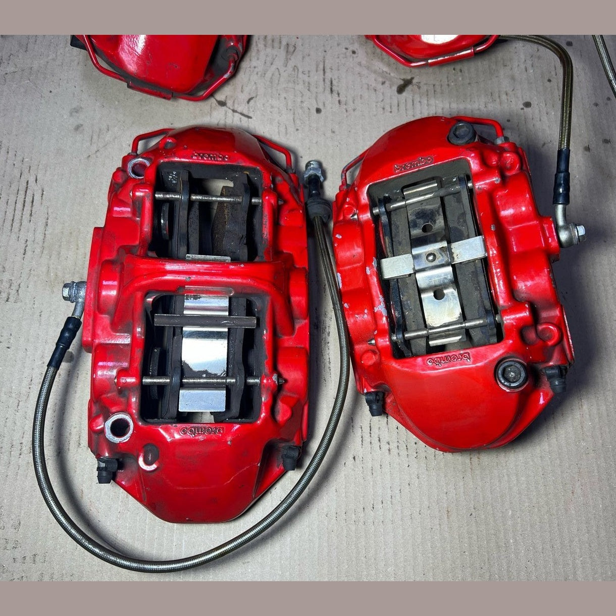 Mercedes-Benz E63 W212 AMG E-Class Front \ Rear Brembo Red Brake Calipers Set