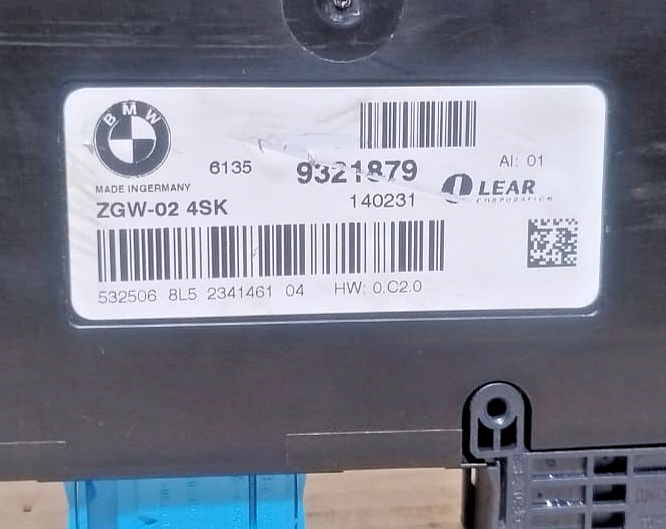 BMW 5 6 SERIES F06 F13 F10 F07 GATEWAY CONTROL MODULE ECU 9321879