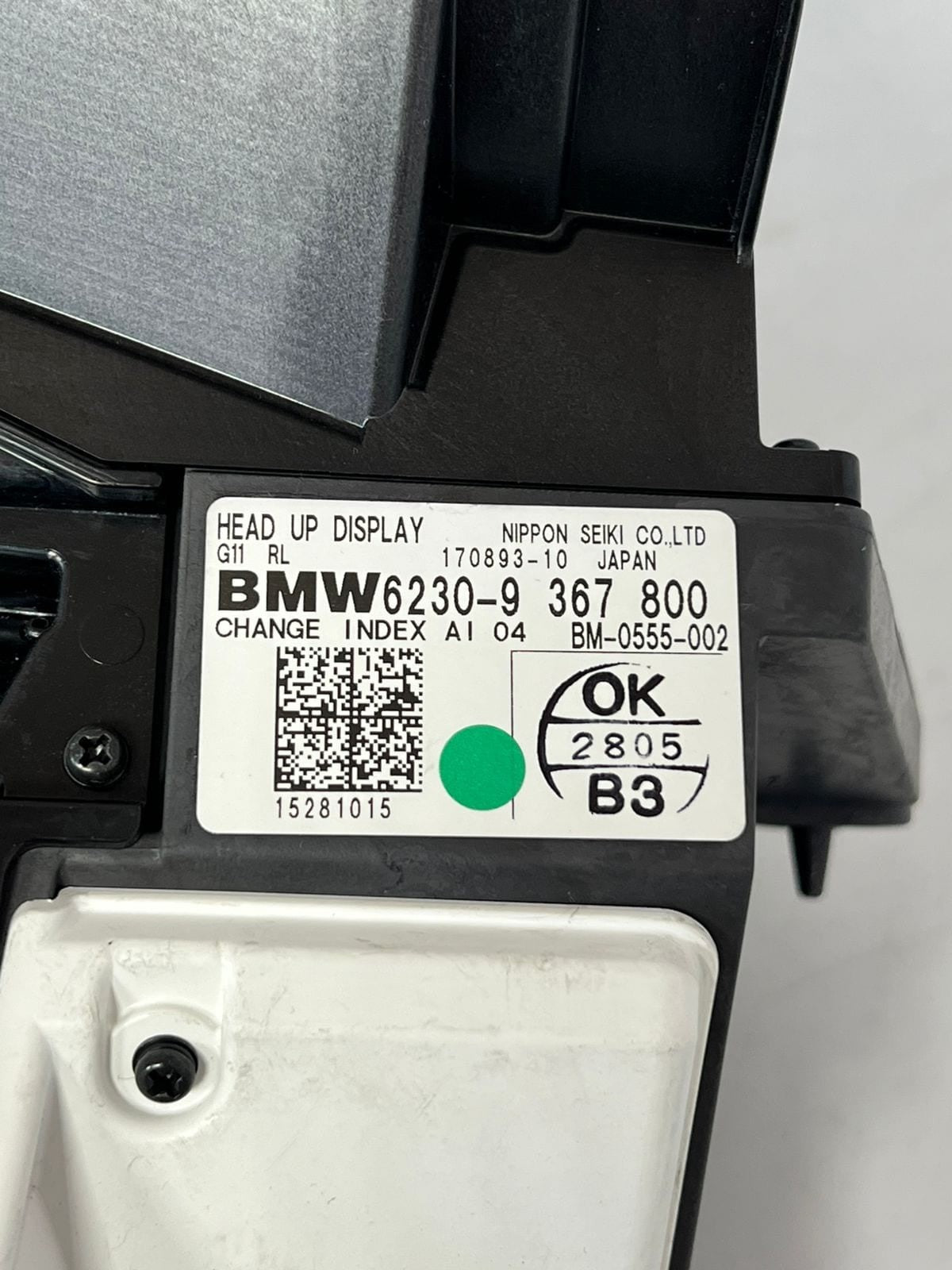 2015 BMW 740i 7 Series G11 G12 Head Up Display Screen 6230 9367800 OEM 